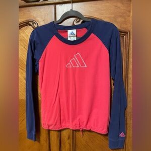 Adidas Baseball Style Long Sleeve Tee T-shirt Size Med Y2K
